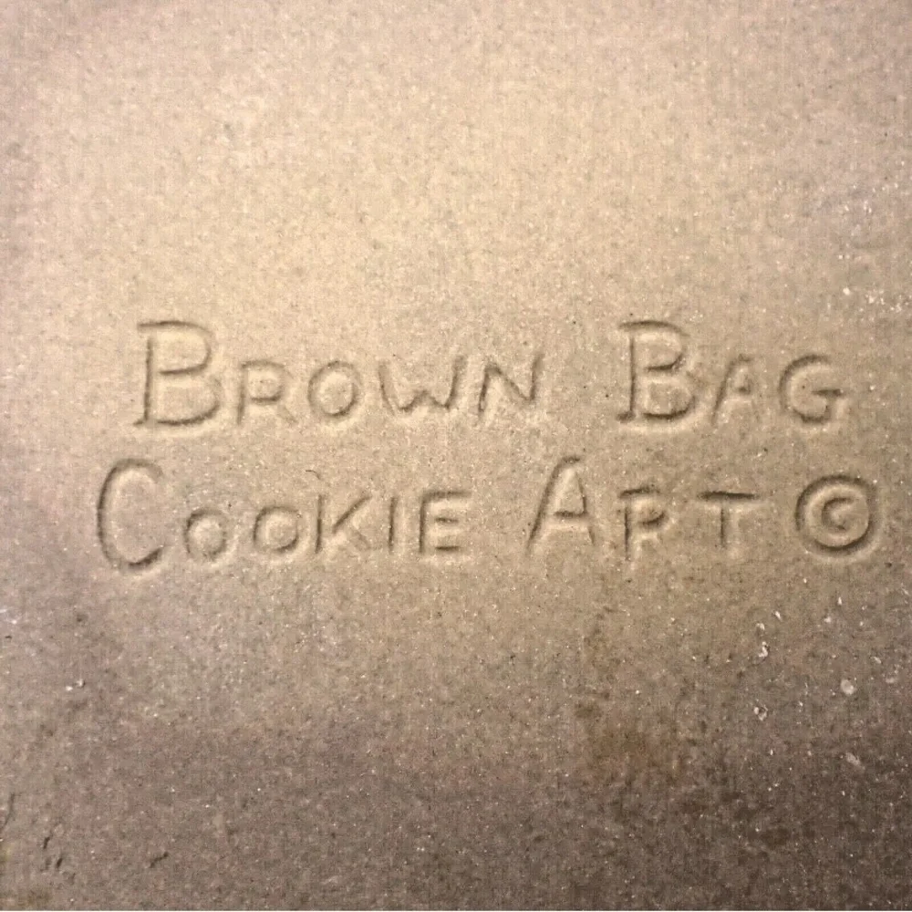 Vintage Brown Bag Cookie Art Mold 80's Gingerbread House Retired Hill Paper Cast